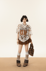 Oversized Lace Mesh V - Neck Tee - COPPING THREADS - CHICISLAND