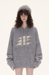 Oversized Loop Yarn Hoodie Sweater - COPPING THREADS - LOSTCTRL