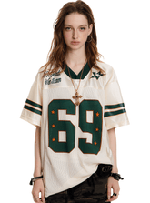 Oversized Mesh Jersey Tee - COPPING THREADS - 0123Start