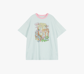 Pastel Cartoon Bunny Tee & Sheer Lace Skirt Set - COPPING THREADS - LulusMiracle