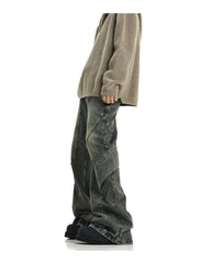 Patchwork Irregular Washed Denim - COPPING THREADS - CT Select