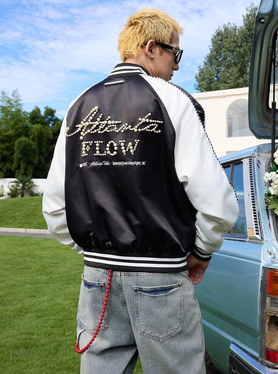 Pearl Embroidered Yokosuka Baseball Jacket - COPPING THREADS - Harsh and Cruel