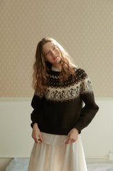 Penguin Pattern Fair Isle Knit Sweater - COPPING THREADS - CHICISLAND