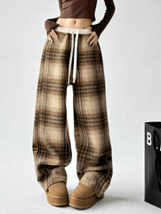 Plaid Fleece - Lined Wide - Leg Pants - COPPING THREADS - CT Select