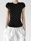 Polka-Dot Fitted Tee - CT6694 - COPPING THREADS - CT ORIGINALS
