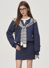 Preppy Oversized Sweatshirt Dress - COPPING THREADS - WES1