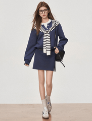 Preppy Oversized Sweatshirt Dress - COPPING THREADS - WES1