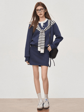Preppy Oversized Sweatshirt Dress - COPPING THREADS - WES1