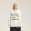 Raised Letter Knit Print Crewneck Sweater - COPPING THREADS - CATTEE