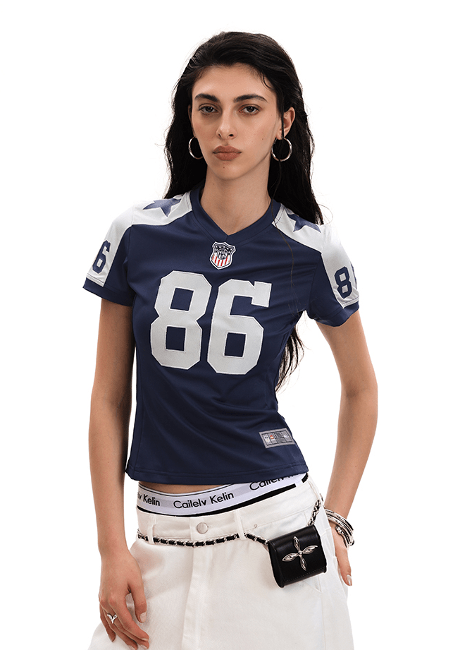 Retro #86 Embroidered Jersey Tee - COPPING THREADS - CT Select