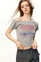 Retro Asymmetric Off - Shoulder Tee - COPPING THREADS - CT Select