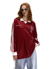 Retro Blockcore Striped Jersey Sweatshirt - COPPING THREADS - CHICISLAND