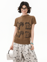 Retro Bunny Jacquard Knit Tee - COPPING THREADS - CHICISLAND