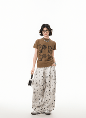 Retro Bunny Jacquard Knit Tee - COPPING THREADS - CHICISLAND