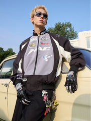 Retro Contrast Stitching Racing Jacket - COPPING THREADS - Harsh and Cruel