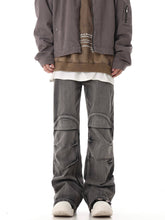 Retro Deconstructed Wrinkle Flared Denim - COPPING THREADS - CHICISLAND