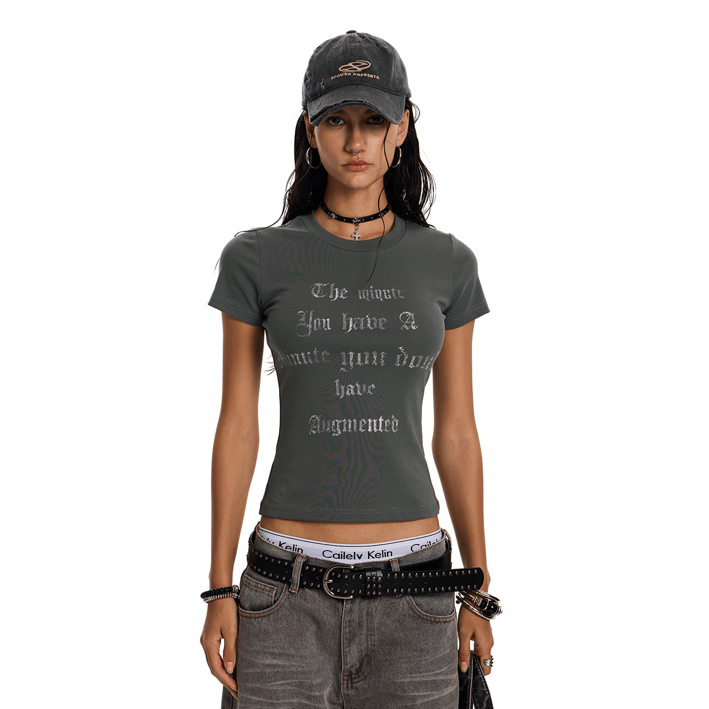 Retro Gothic Cross Fitted Tee - COPPING THREADS - 0123Start