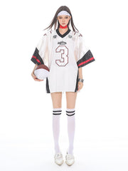 Retro No. 3 Print Satin Finish Shiny Jersey Tee - COPPING THREADS - CT Select