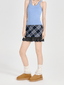 Retro Plaid Lace - Trimmed Mini Skirt - COPPING THREADS - CT Select
