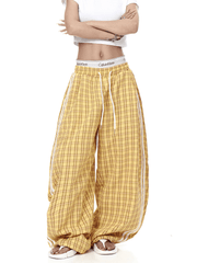 Retro Plaid Wide - Leg Jazz Pants - COPPING THREADS - CT Select