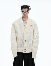 Retro Ribbed V - Neck Sweater - COPPING THREADS - ArguE CulturE