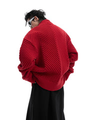 Retro Ribbed V - Neck Sweater - COPPING THREADS - ArguE CulturE