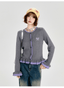 Retro Ruffled Trim Knit Cardigan - COPPING THREADS - CT Select