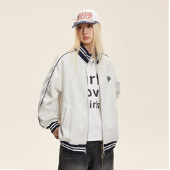 Retro Stand Collar Zip - Up Knit Jacket - COPPING THREADS - CATTEE