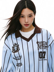 Retro Stripe Polo Sweatshirt - COPPING THREADS - CT Select