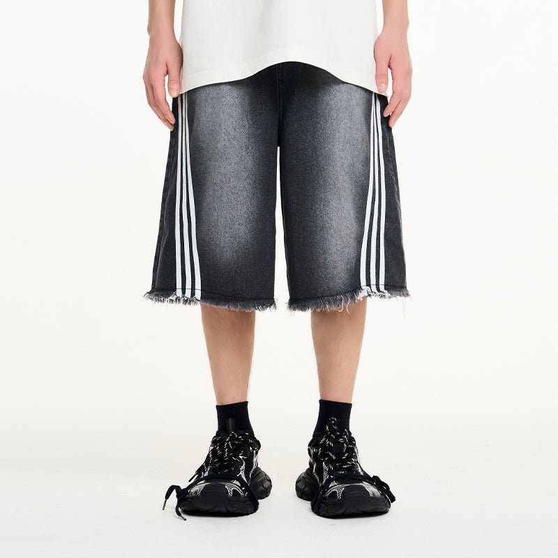 Retro Striped Cargo Jorts - COPPING THREADS - Harsh and Cruel