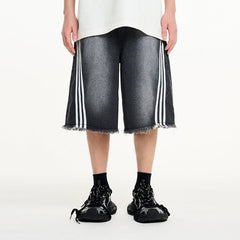 Retro Striped Cargo Jorts - COPPING THREADS - Harsh and Cruel
