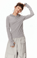 Retro Striped Slim - Fit Hoodie - COPPING THREADS - CT Select