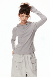 Retro Striped Slim - Fit Hoodie - COPPING THREADS - CT Select