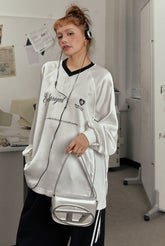 Retro V - Neck Sports Long Sleeve Jersey Tee - COPPING THREADS - CT Select