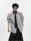 Rhinestone Stripe Tie-Collar Shirt - COPPING THREADS - Argue Culture