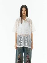 Ripple Lace Polo Tee - COPPING THREADS - APRIORITY