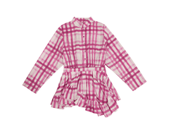 Ruffle Plaid Shirt Dress - COPPING THREADS - Yokuku