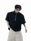 Sequin Square-Collar Pin-Detail Polo Shirt - COPPING THREADS - Argue Culture