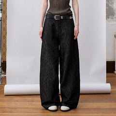 Silver Glossy Crinkle Wide - Leg Pants - COPPING THREADS - CT Select