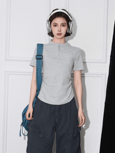 Slim Fit Zip Mock Neck Tee - COPPING THREADS - CT Select