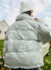 Sports Lace - Trimmed Puffer Jacket - COPPING THREADS - Harsh and Cruel