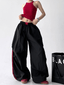 Sporty Contrast Stripe Wide - Leg Paratrooper Pants - COPPING THREADS - CT Select