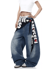 Star Belt Washed Blade - Cut Wide - Leg Jeans - COPPING THREADS - CT Select