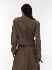 Suede Zipped Motorcycle Jacket - COPPING THREADS - CT Select