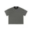 IDLT striped T-shirt, black and cream front.