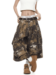 Tactical Snake Camo Pleated Cargo Shorts - COPPING THREADS - CT Select