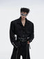 Tie-Detail Cropped Padded-Shoulder Shirt - COPPING THREADS - Argue Culture