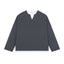 IDLT layered look waffle top, dark gray front.