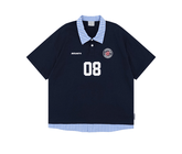 Two - Layer Patchwork Polo Jersey Tee - COPPING THREADS - CT Select