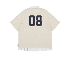 Two - Layer Patchwork Polo Jersey Tee - COPPING THREADS - CT Select